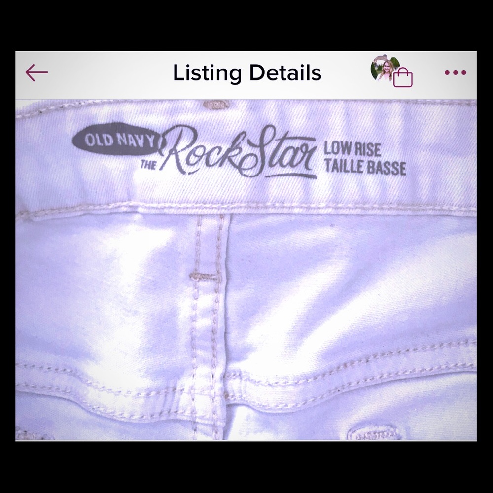 White Old Navy rockstar jeggings Lowrise Regular